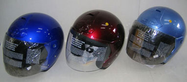 Open face helmets provided by Hidden Vietnam